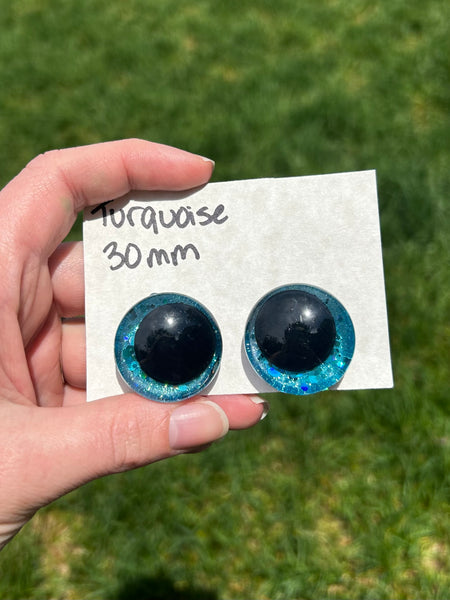 30 mm Resin Sinker Eye - Turquoise