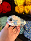 Pocket Whale Crochet Plushie - Subtle Trans Flag