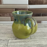 12 oz Aurora Green over Green Opal Ceramic Mug