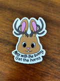 Mess with the Bunny Jackalope Sticker