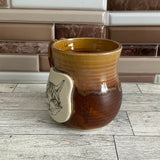 12 oz Tea Dust Flux Cat Head Ceramic Mug