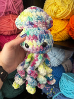 Baby Squid Crochet Plushie - Groovy Glow