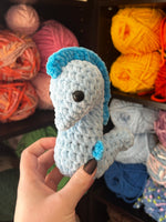 Seahorse Crochet Plushie - Light Blue