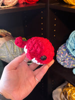 Pocket Whale Crochet Plushie - Red