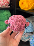 Pocket Whale Crochet Plushie - Berry