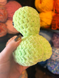 Booty Turtle Crochet Plushie - Key Lime & Acorn