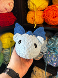 Mini Dragon Crochet Plushie - Bubbly Blue