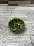 Green Splatterware Ceramic Ring Holder