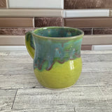 15 oz Aurora Green over Green Opal Ceramic Mug