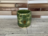 8 oz Olive Float Ceramic Thumb Indent Cup