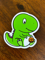 Trick or Treat Tyrannosaurus Rex Sticker