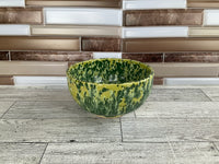 16 oz Green Splatterware Ceramic Bowl