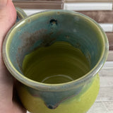 12 oz Aurora Green over Green Opal Ceramic Mug