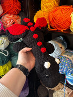 Dragon Crochet Plushie - Black and Red