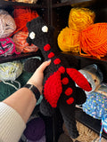 Dragon Crochet Plushie - Black and Red