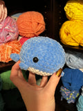 Whimsical Whale Crochet Plushie - Blue
