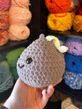 Chocolate Kiss Crochet Plushie - Silver
