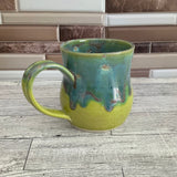 15 oz Aurora Green over Green Opal Ceramic Mug