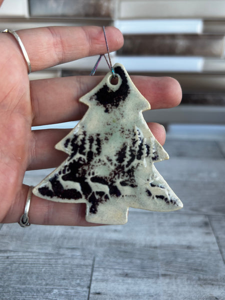 Christmas Tree Shaped Ceramic Ornament