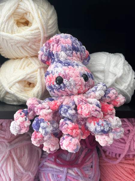 Baby Squid Crochet Plushie - Flower Child