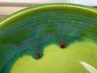 18 oz Aurora Green over Green Opal Ceramic Bowl