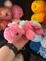 Dragon Crochet Plushie - Bubblegum and Seaglass