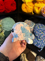 Pocket Whale Crochet Plushie - Subtle Trans Flag