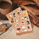 Coffee Cats Sticker Sheet