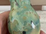 Aurora Green Ceramic Cat Whisker Mini Vase