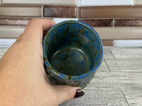 7 oz Carved Blue Cup