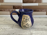 12 oz Purple Crystal Hugging Cats Ceramic Mug