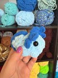 Axolotl Critterling Crochet Plushie - Light Blue