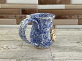 11 oz Robin's Egg Cat on Back Ceramic Mug