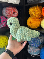 Mini Brontosaurus Crochet Plushie - Fresh Green