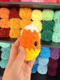Candy Corn Critterling Crochet Plushie