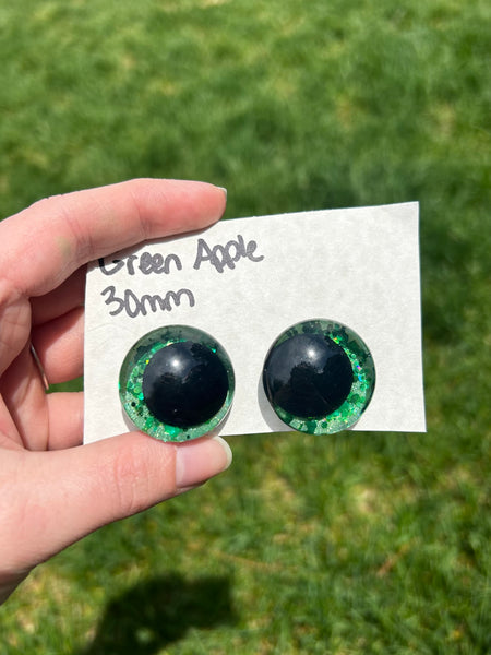 30 mm Resin Sinker Eye - Green Apple