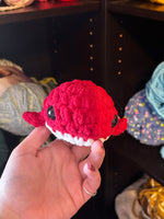 Pocket Whale Crochet Plushie - Red