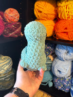 Mini Brontosaurus Crochet Plushie - Misty Green