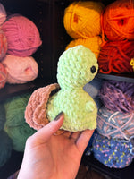 Booty Turtle Crochet Plushie - Key Lime & Acorn