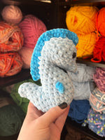 Seahorse Crochet Plushie - Light Blue