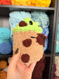 Capybara w/ Frog Hat Crochet Plushie