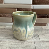 12 oz Green Tea over Micro Pearl Hugging Cats Ceramic Mug