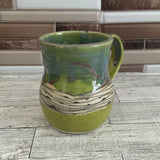 14 oz Aurora Green over Green Opal Lined Ceramic Mug