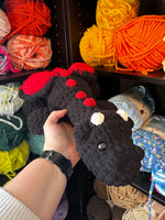 Dragon Crochet Plushie - Black and Red