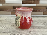 16 oz Raspberry Mist Flux Hugging Cats Ceramic Mug