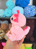 Axolotl Weighted Crochet Plushie - Light Pink