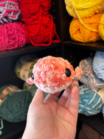 Pocket Whale Crochet Plushie - Petal Pink