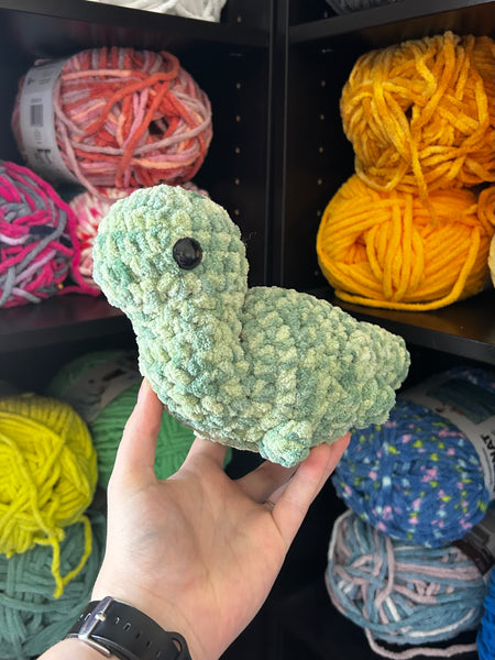 Mini Brontosaurus Crochet Plushie - Fresh Green