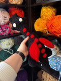 Dragon Crochet Plushie - Black and Red