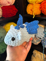 Mini Dragon Crochet Plushie - Bubbly Blue